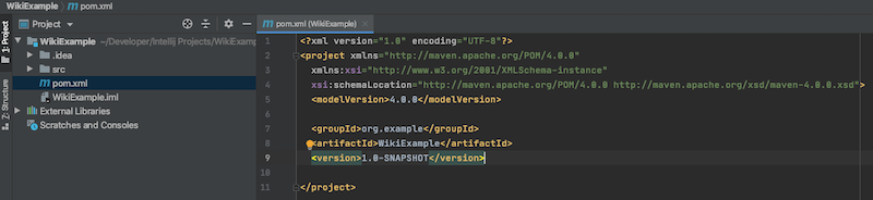 Open pom.xml