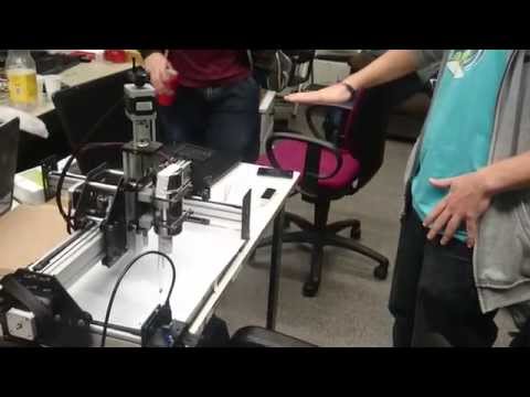 Video of shapeoko teleoperated with Leap Motion