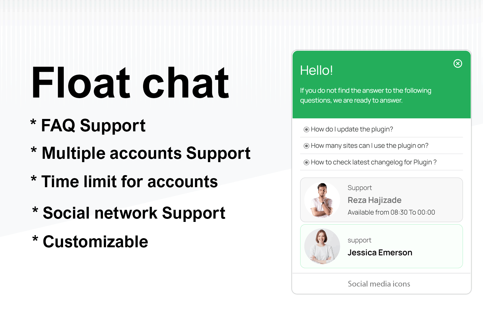 Float Support Widget