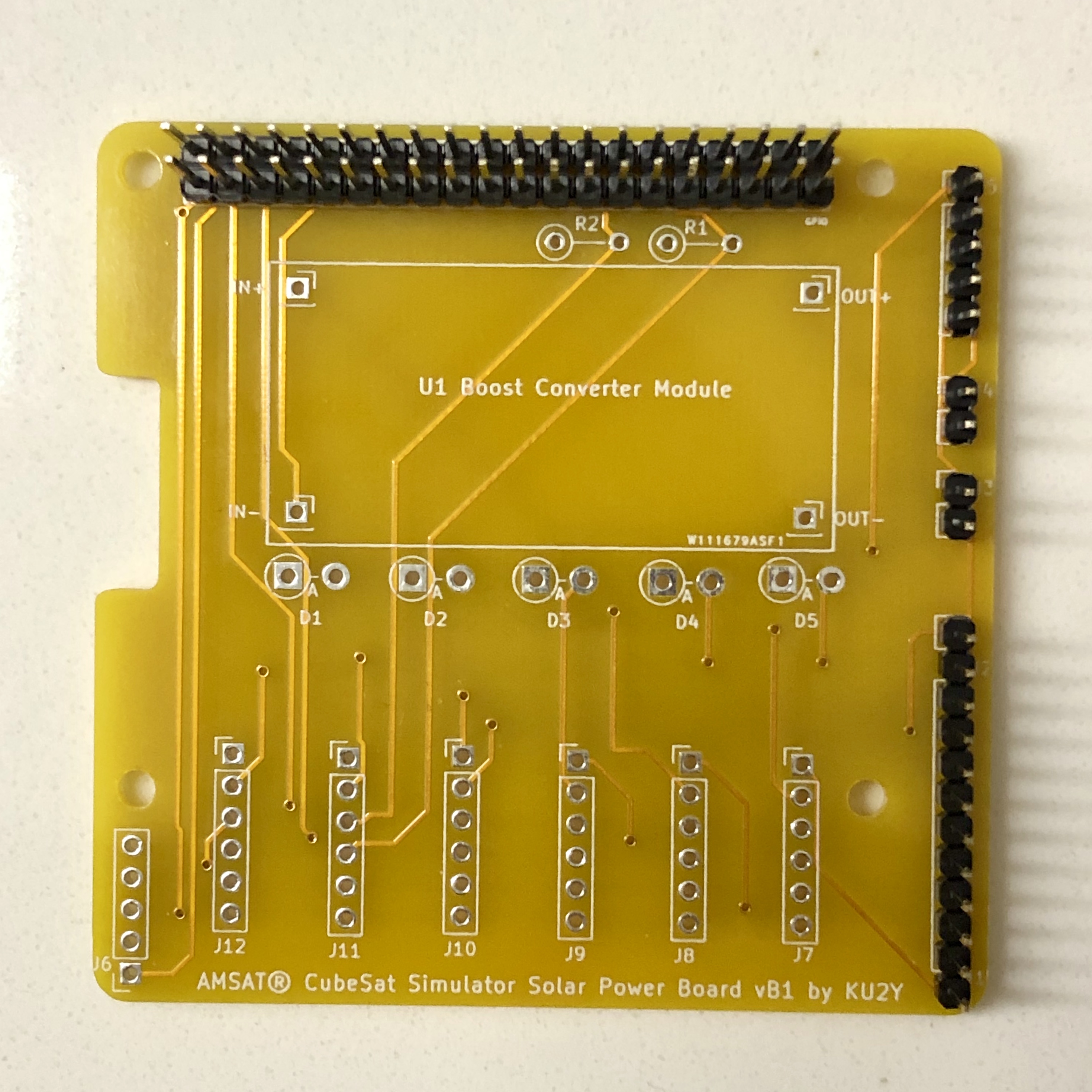 PCB with J1 - J5 installed