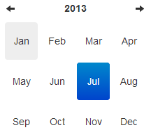 Datetimepicker month view