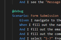 add debug tag