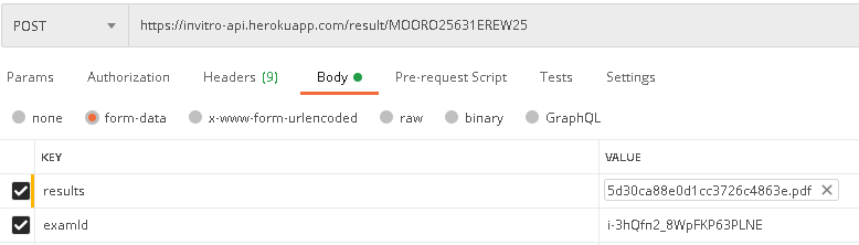 Result form-data