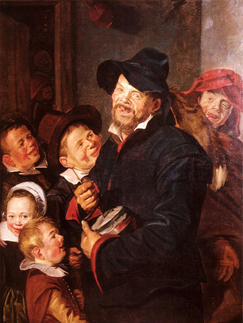 Source : Wikipédia - Frans Hals (1580-1683) - Le Joueur de rommelpot (tambour à friction) (première partie du 17ème siècle) - Musée d'Art Kimbell, Fort Worth, Texas, USA
