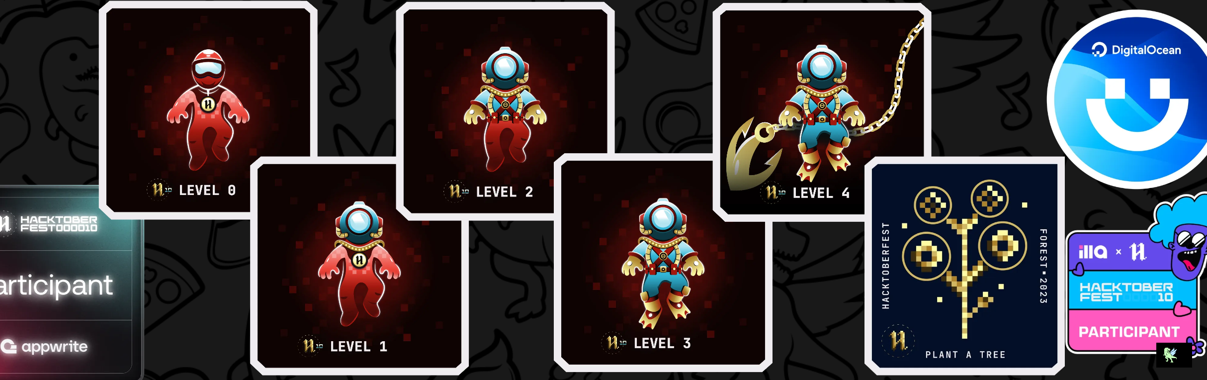 An image of @akashgamage8's Holopin badges, which is a link to view their full Holopin profile