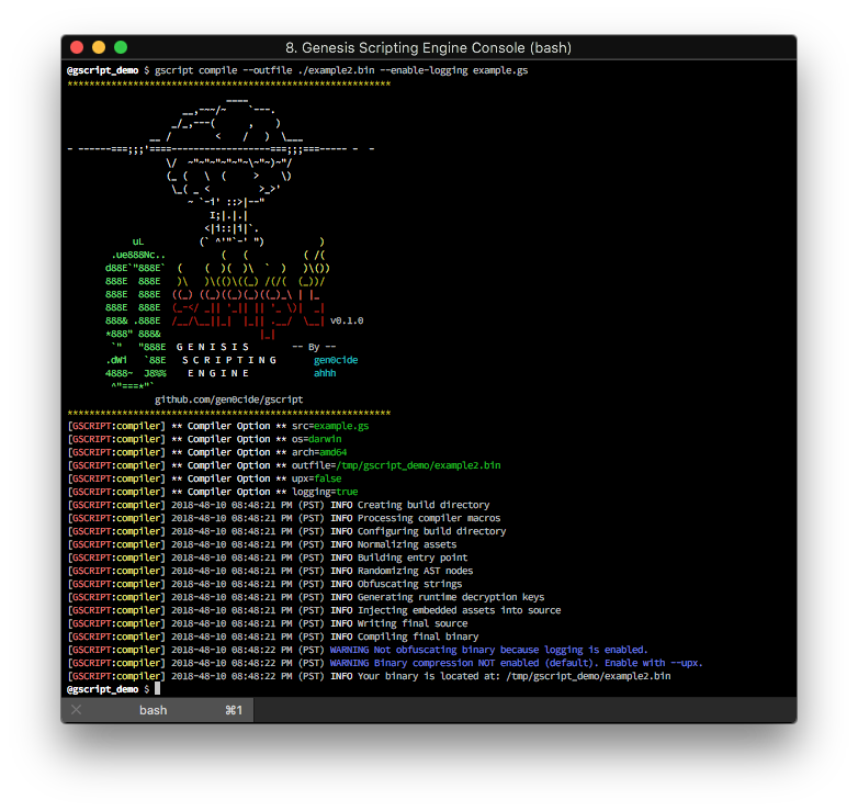 Compiling With Logging Example