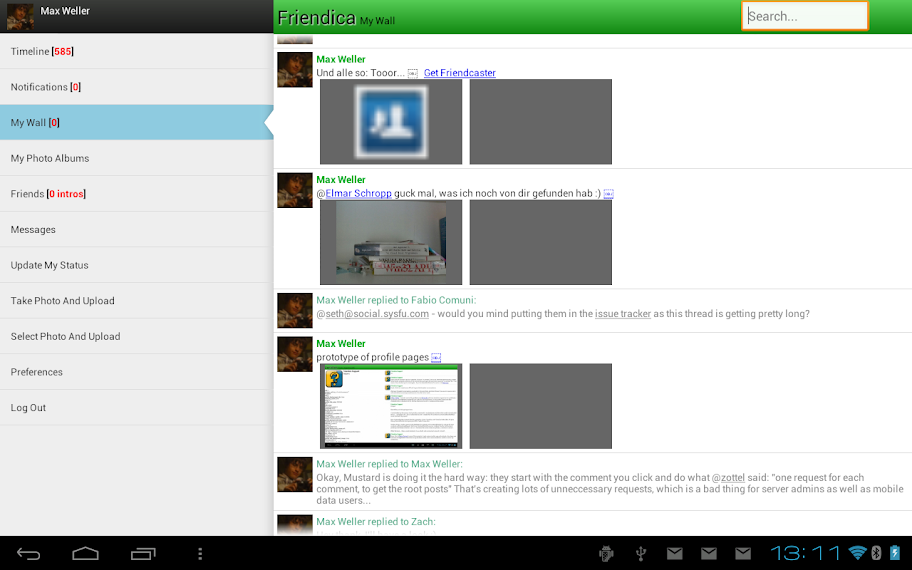 Screenshot on tablet