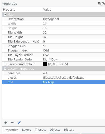 Map properties