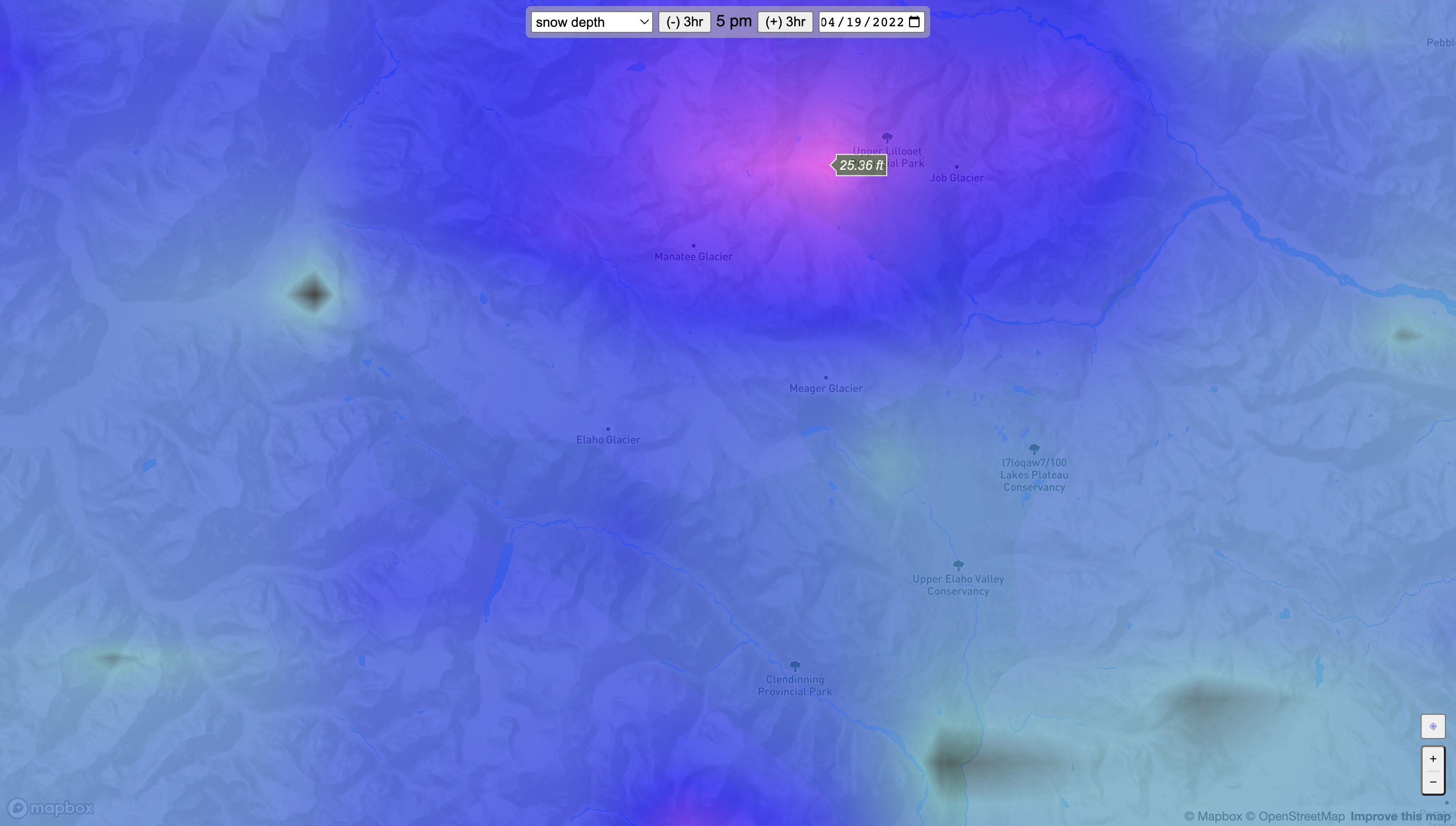 map of ice field