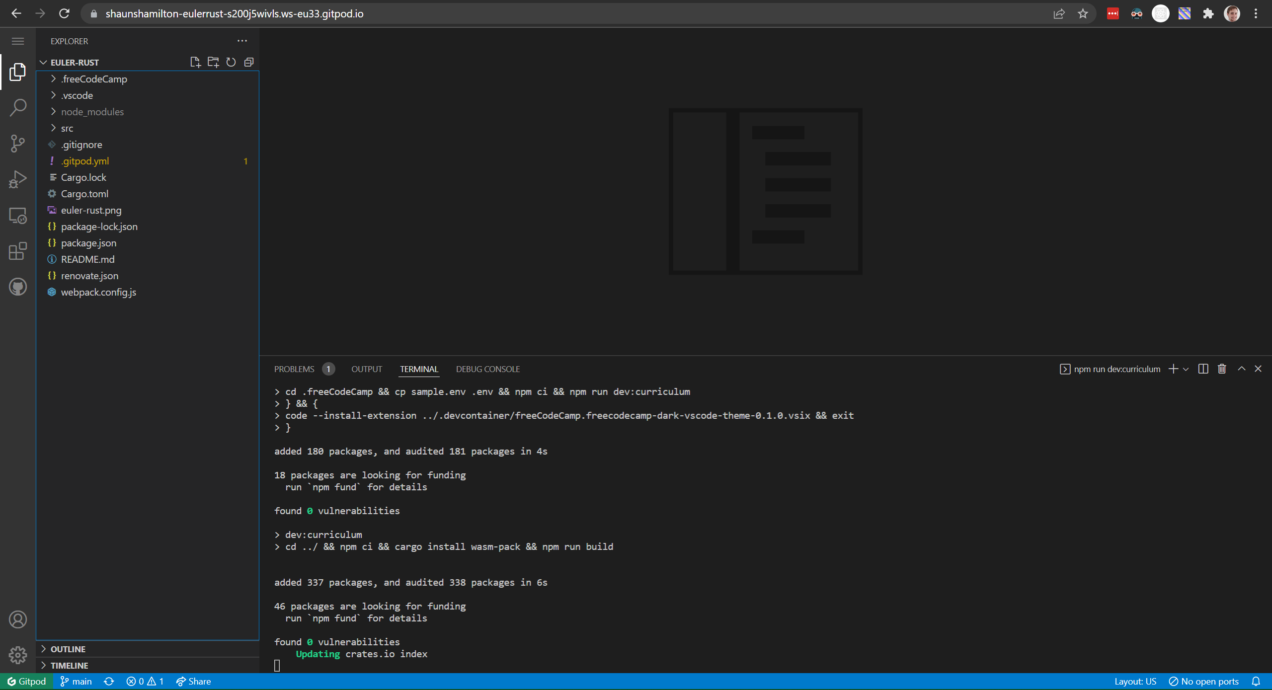 euler-rust-gitpod-setup