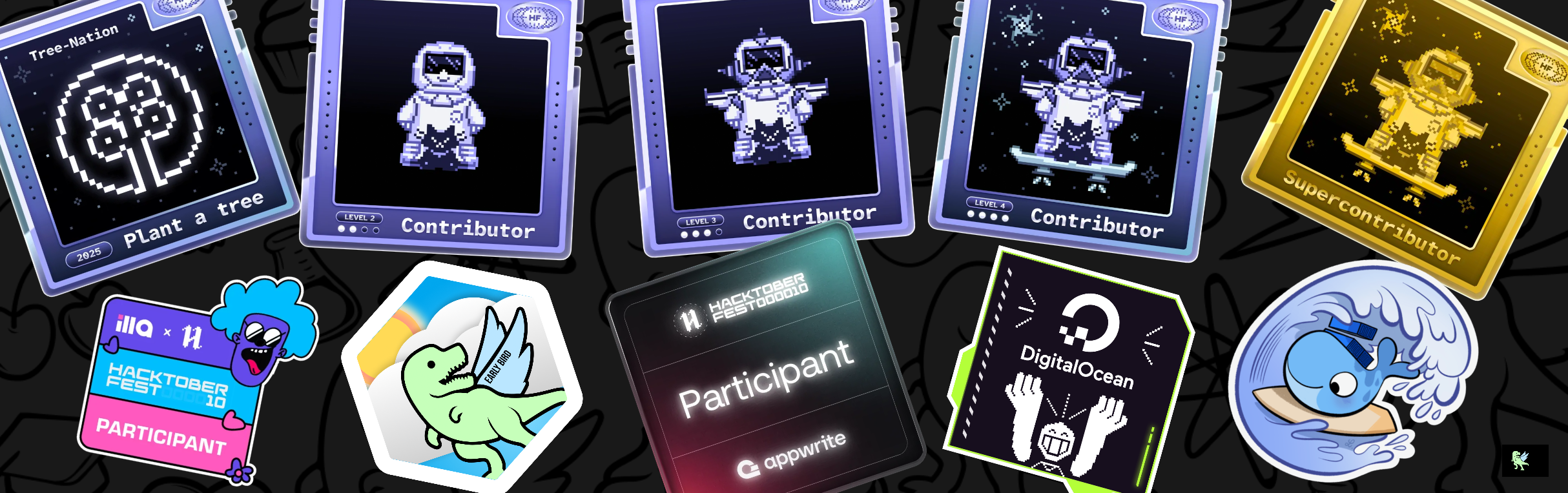 An image of @yuvrajshad's Holopin badges, which is a link to view their full Holopin profile