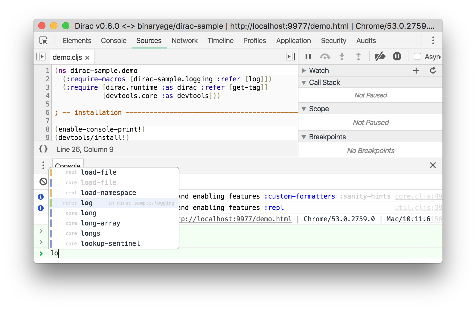 log is a referred symbol in macro namespace