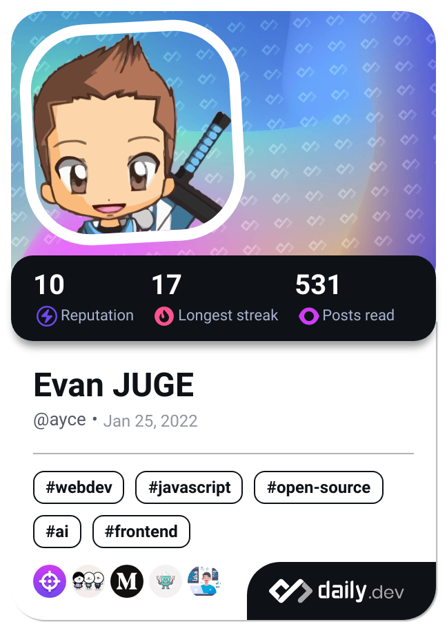Evan JUGE's Dev Card