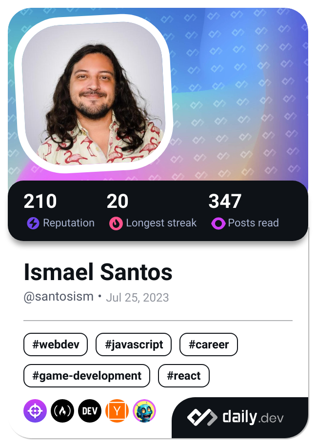 Ismael Santos's Dev Card