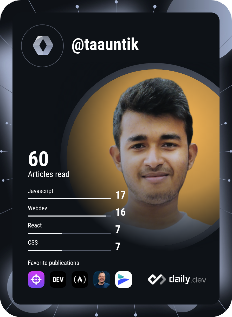 Tasnim Ahmed Auntik's Dev Card