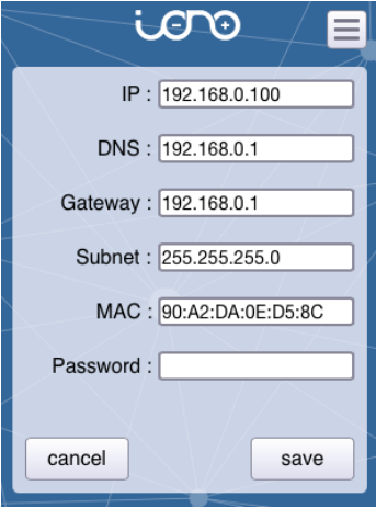 iono webapp config