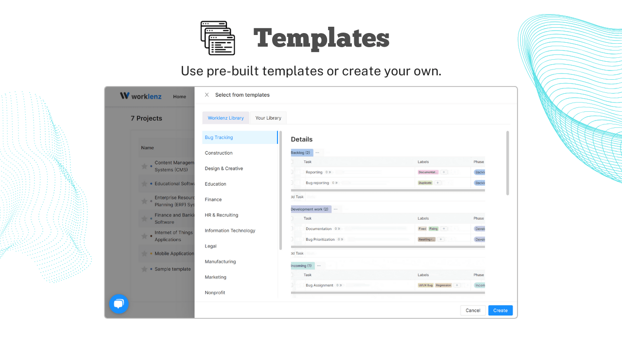 Worklenz templates