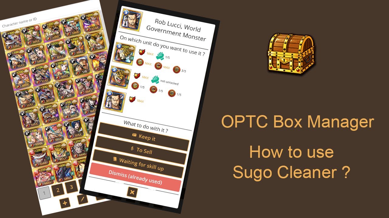 OPTC Box Manager - How To use Sugo Cleaner?