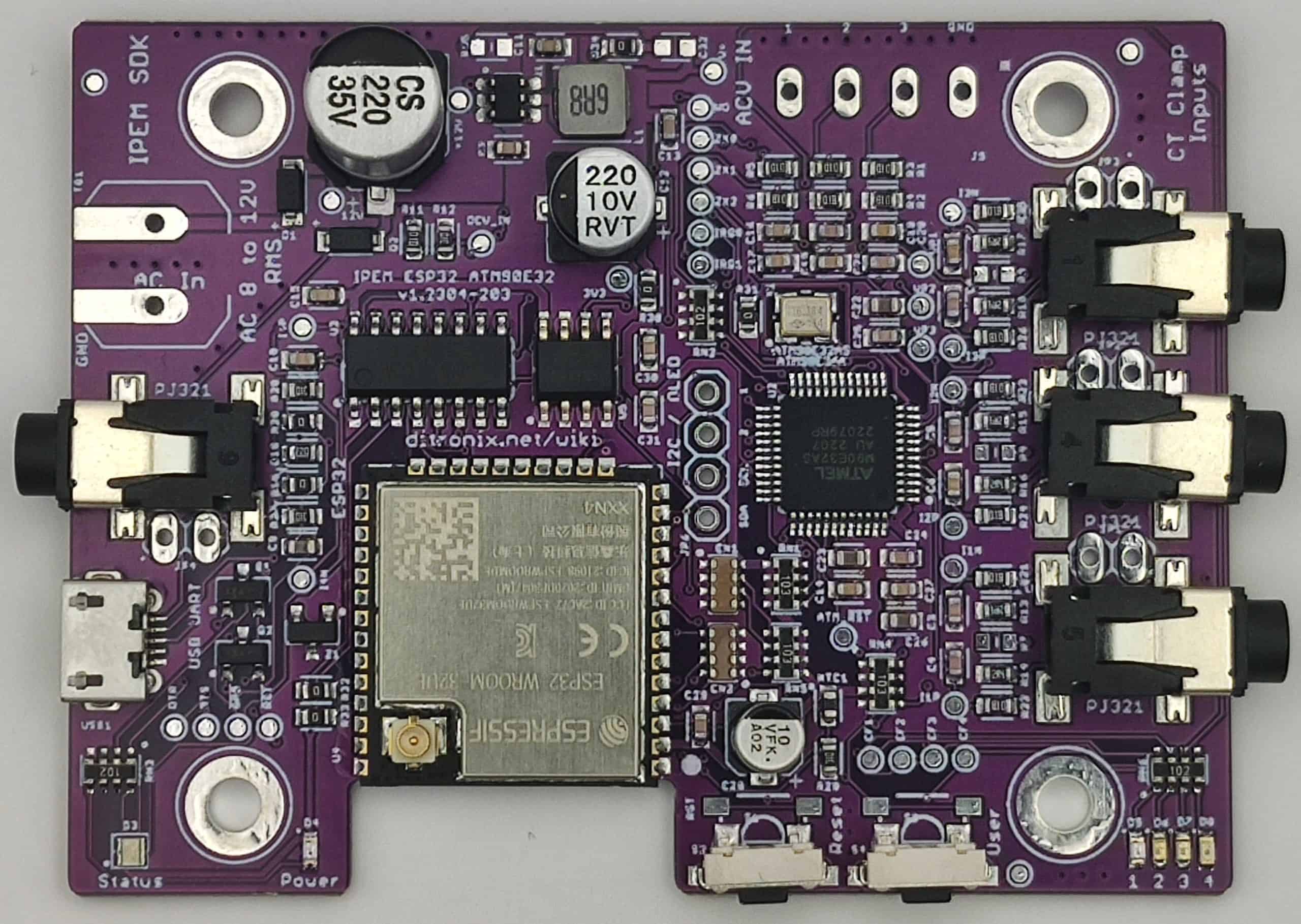 IPEM ESP32UE ATM90E32 IoT Power Energy Monitor Board