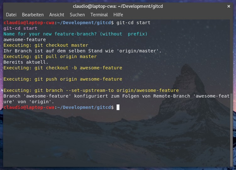 git cd start