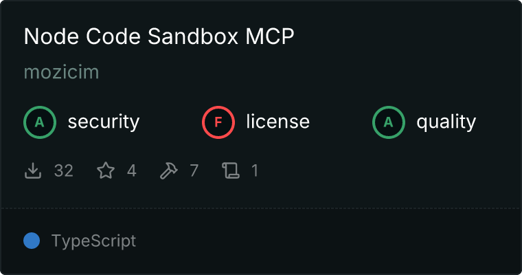 Node Code Sandbox MCP server