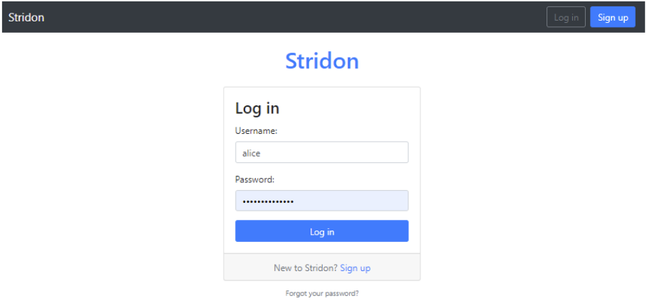 Stridon login