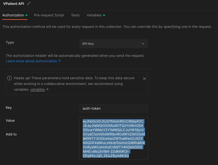 Postman token