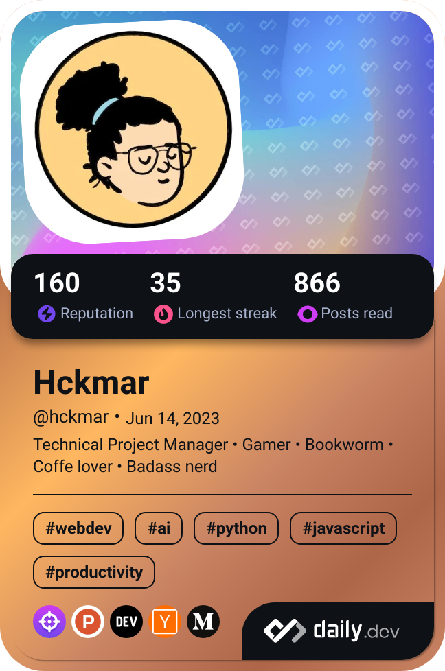 Hckmar's Dev Card