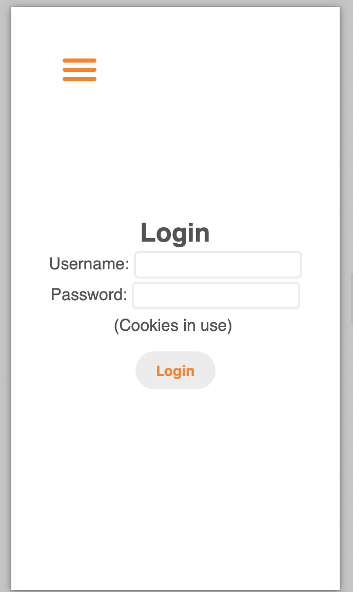 Mobile Login Page Image