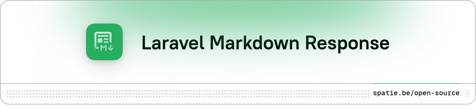 Logo for laravel-markdown-response