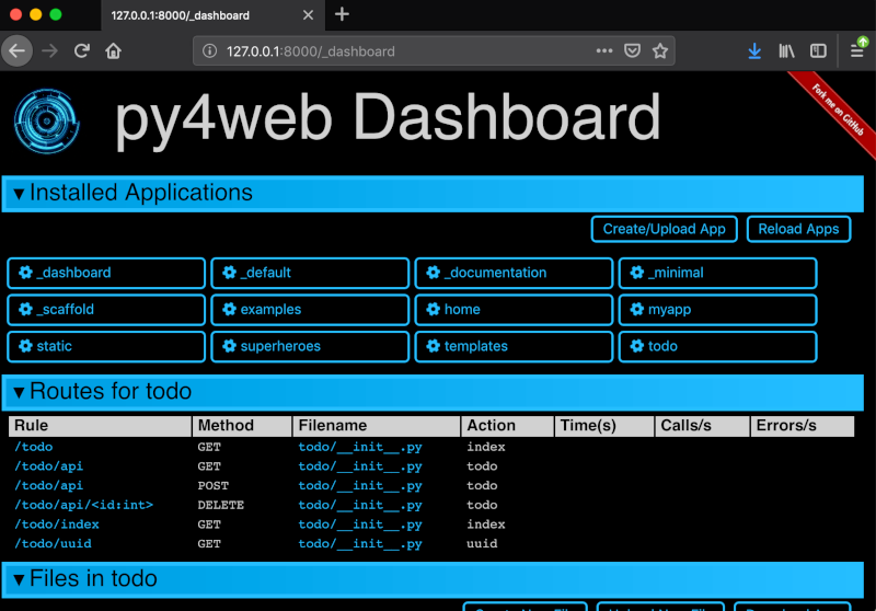 py4web的主面板