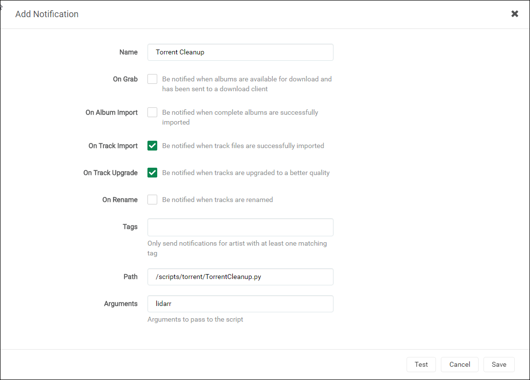 Lidarr Torrent Cleanup Script CloudBox
