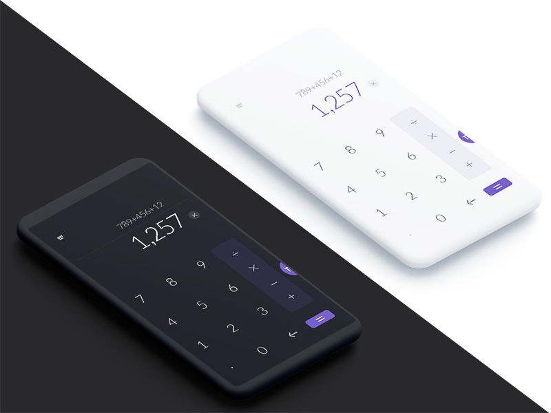 Calculator phone ui calculator