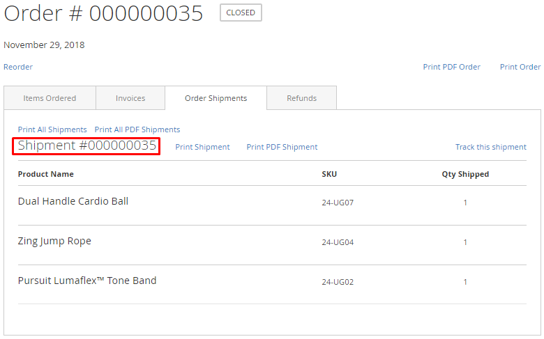 Shipment after being applied Same Order Number Extension