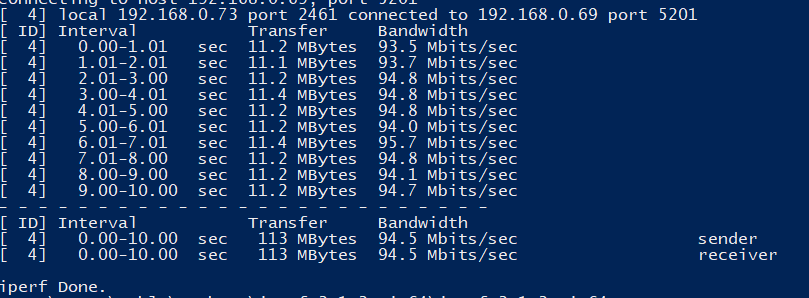 test TCP