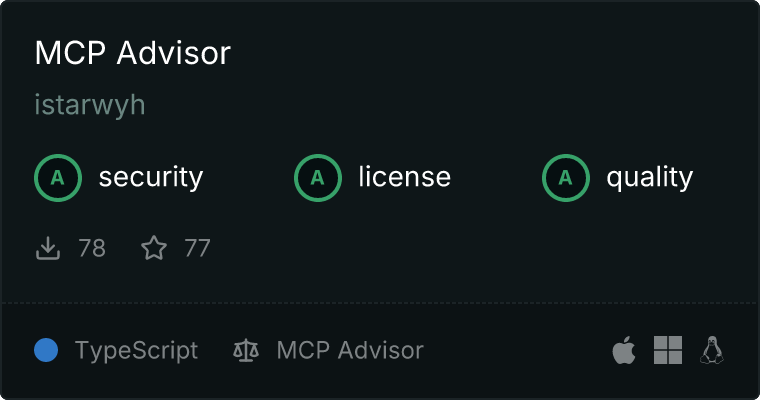Advisor MCP server