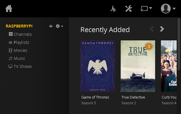 Plex Media Server Installed