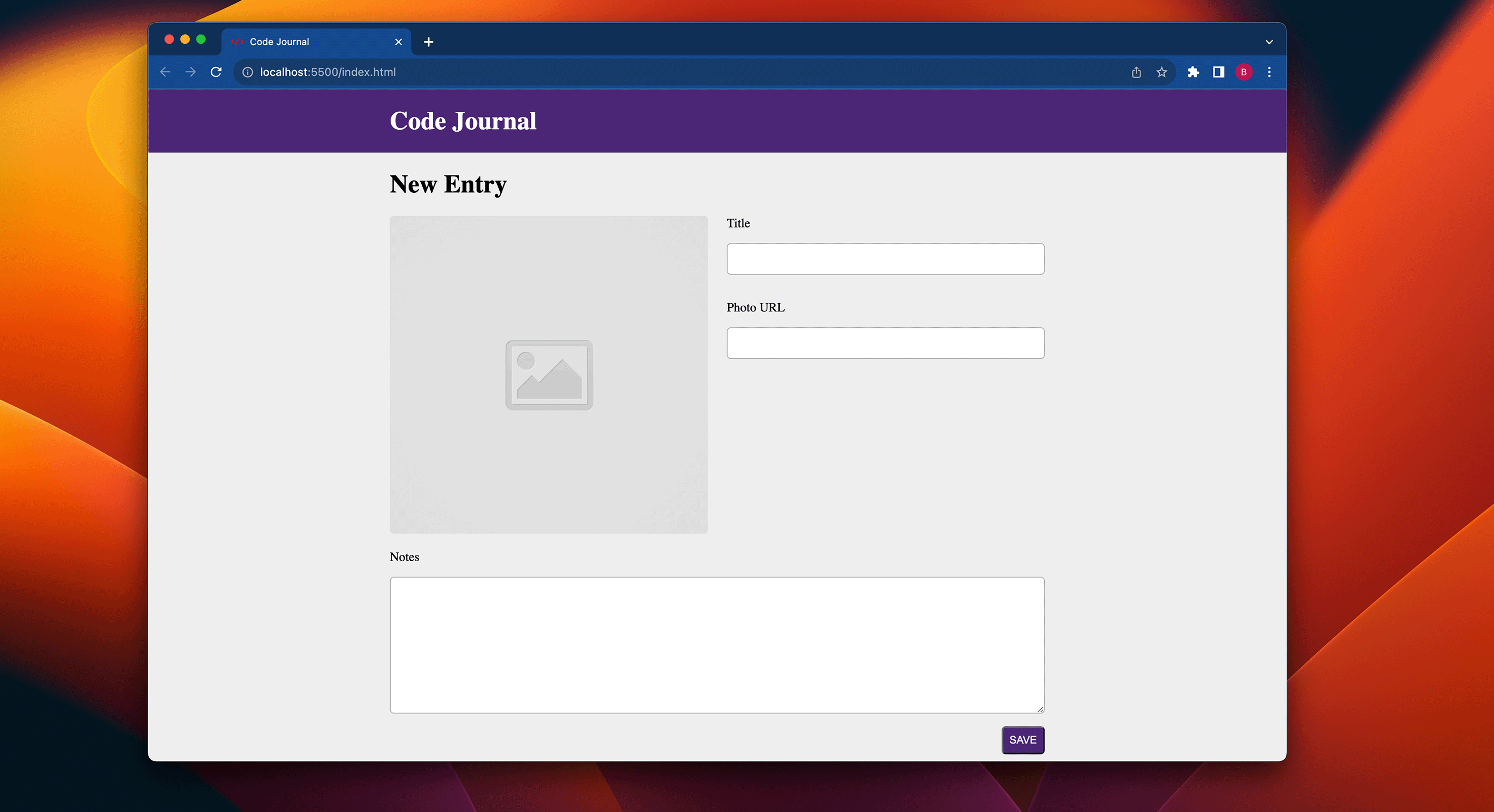 user can create an entry desktop