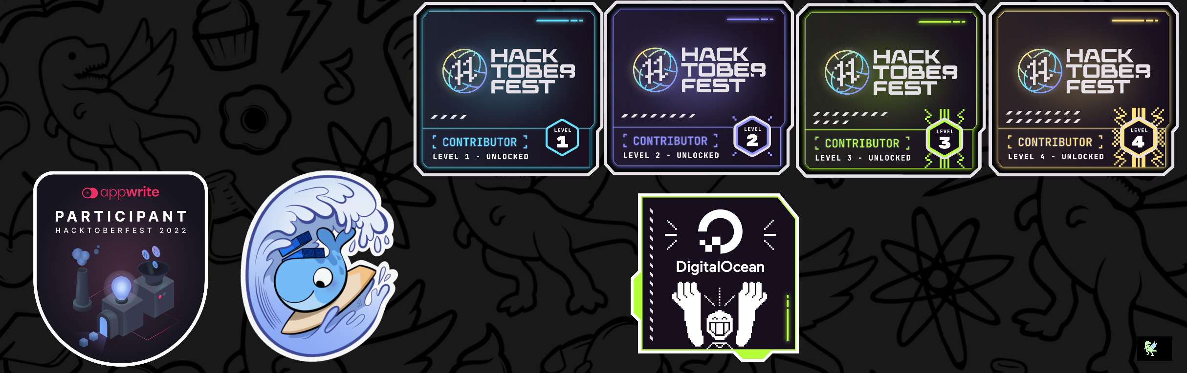 An image of @rama1277's Holopin badges, which is a link to view their full Holopin profile