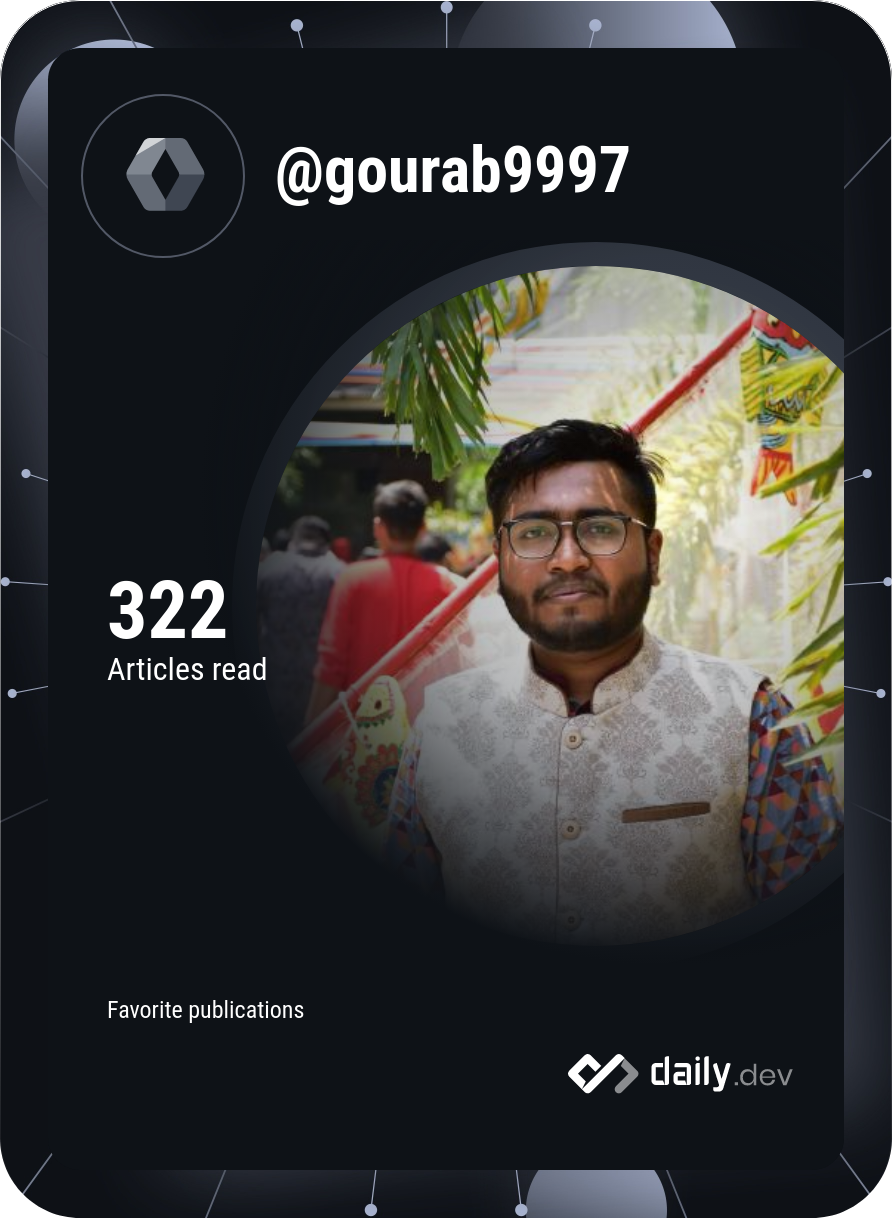 Gourab Kumar Ghosh's Dev Card