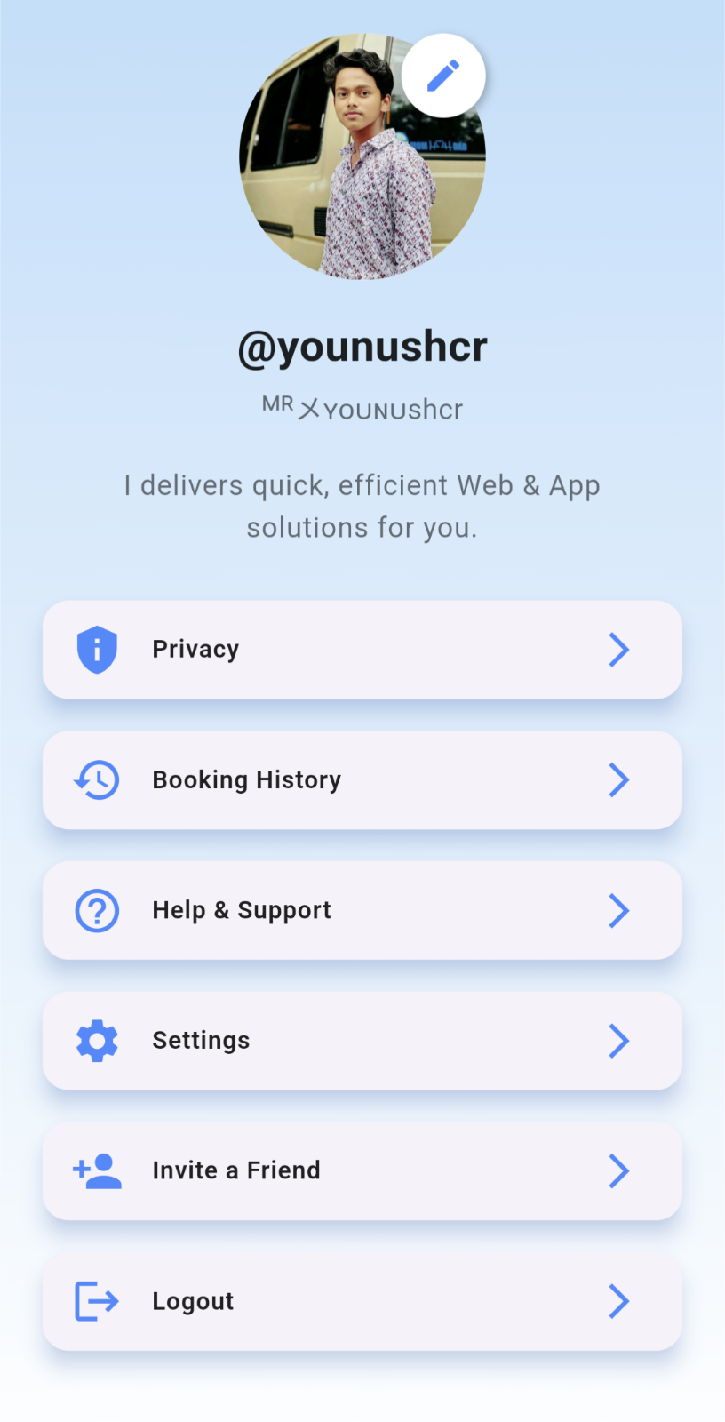 GitHub - younushcr/profile-ui: A simple profile ui developed using flutter.