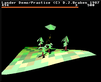 Screenshot of Lander on the Acorn Archimedes