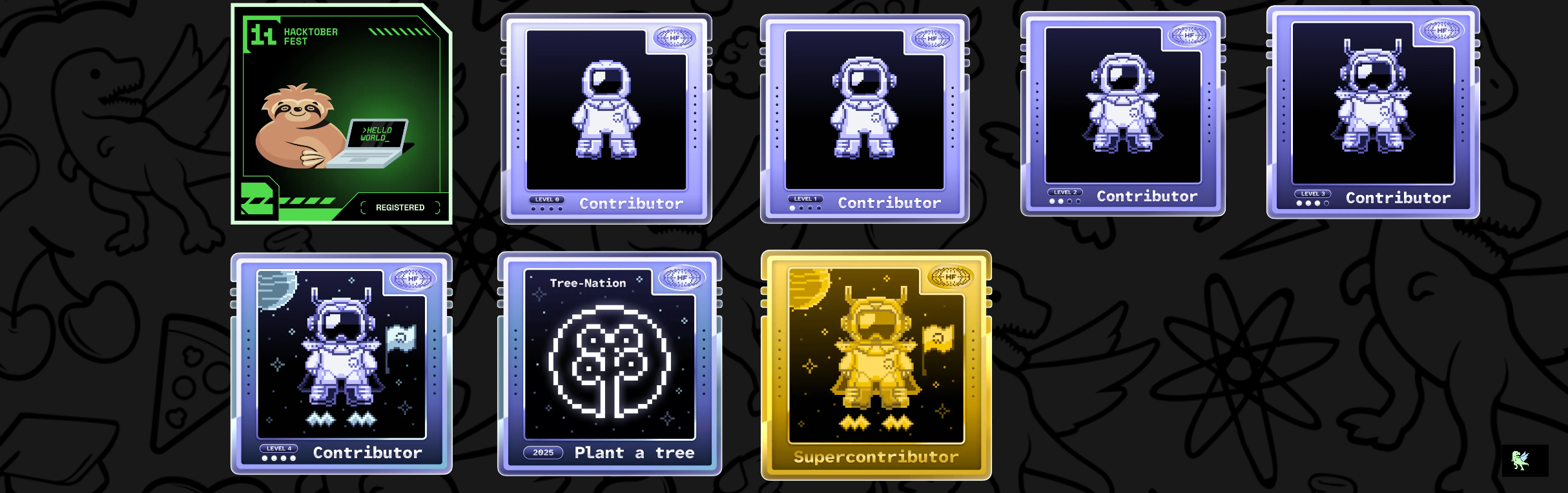 An image of @seedart007's Holopin badges, which is a link to view their full Holopin profile