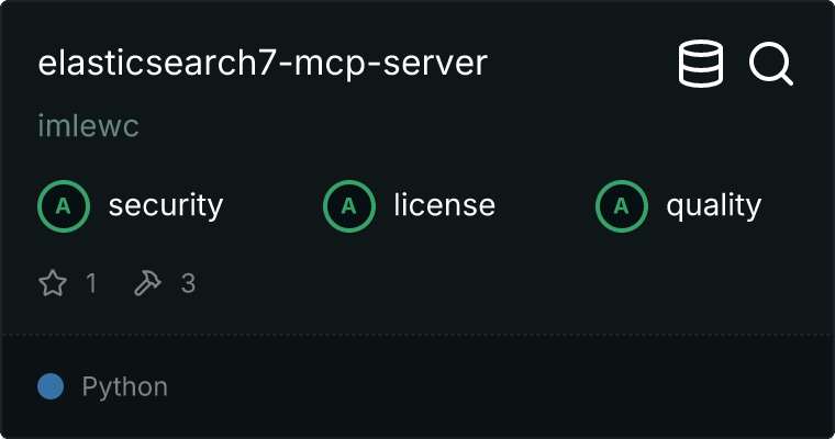 Elasticsearch 7.x Server MCP server