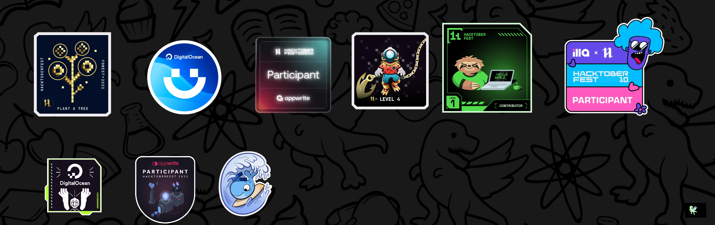 An image of @soham673's Holopin badges, which is a link to view their full Holopin profile