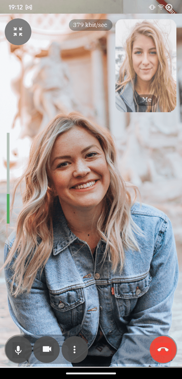 Flutter P2P Calls code sample, video chat