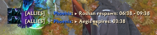 Roshan/Aegis Timer, in-game