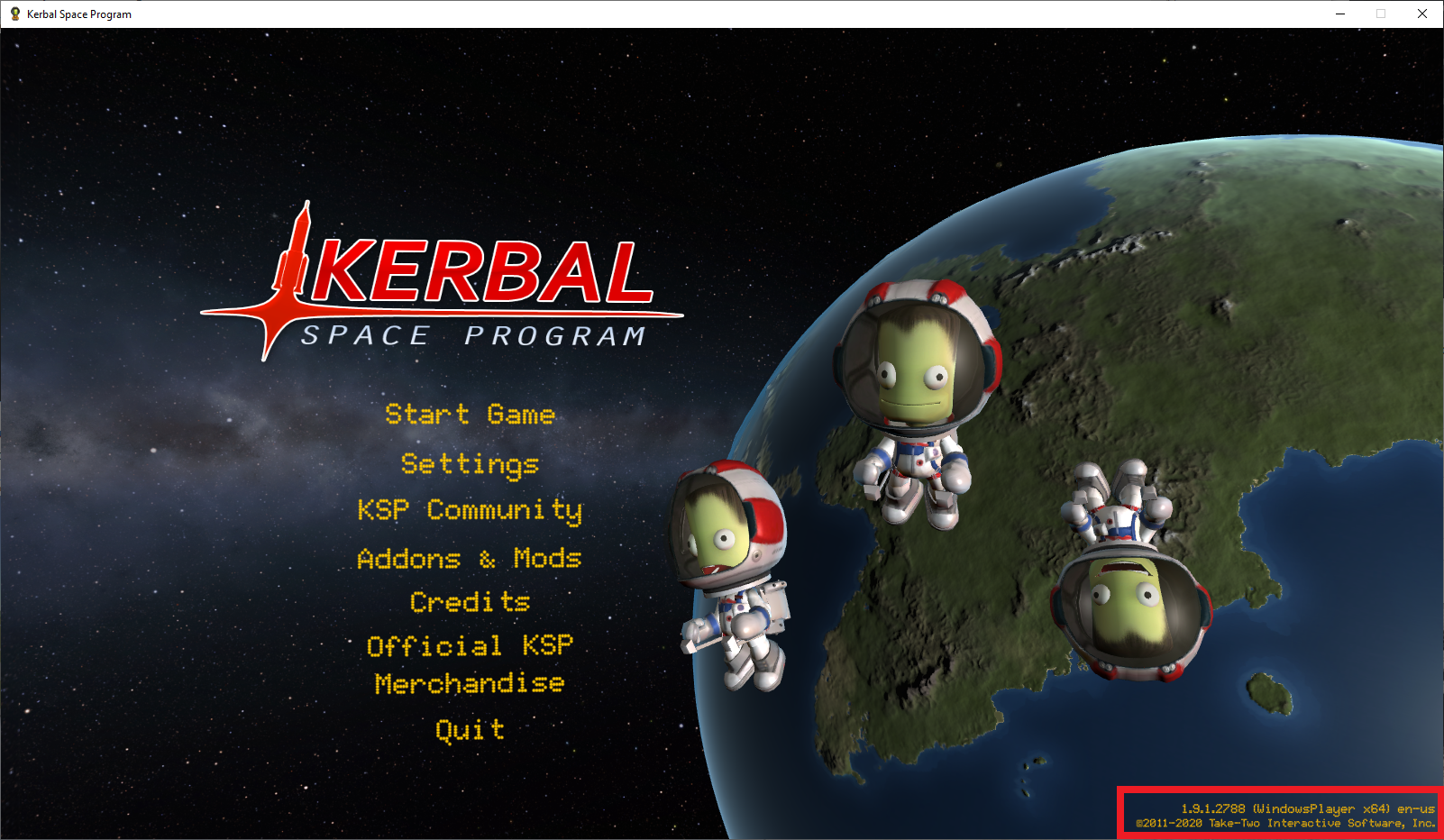 Main menu