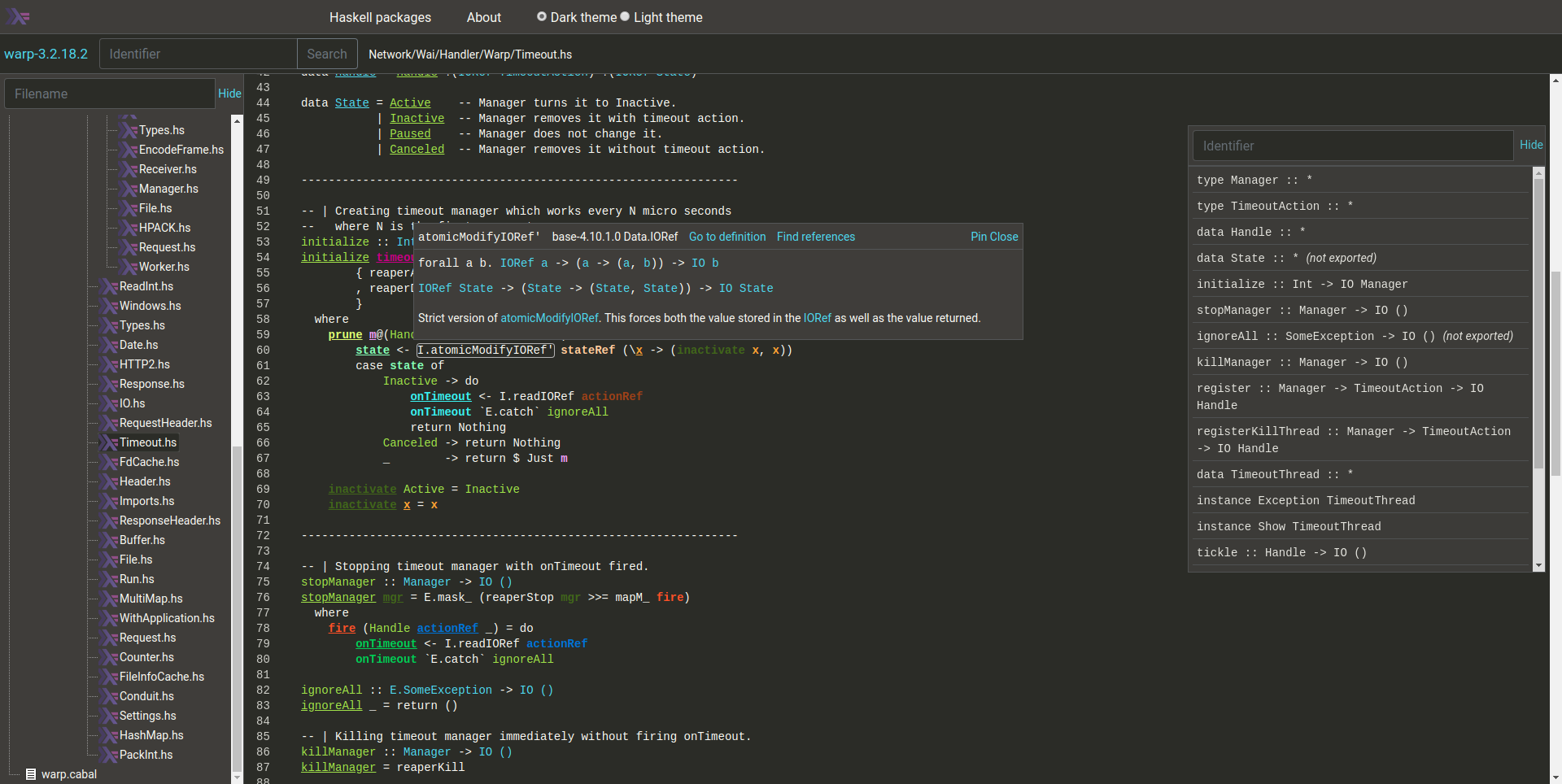 Haskell Code Explorer