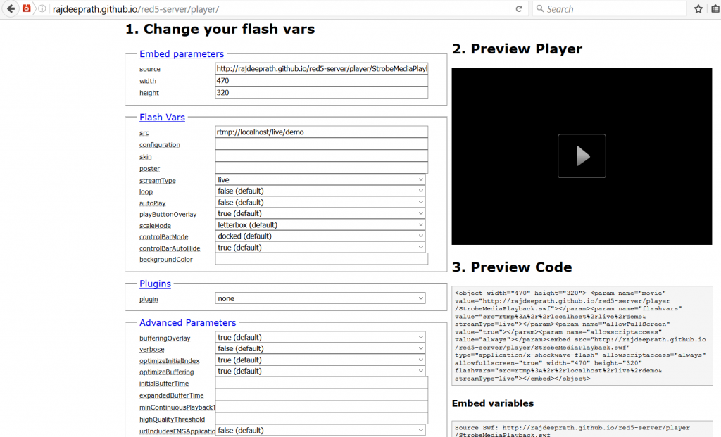 Strobe media player setup